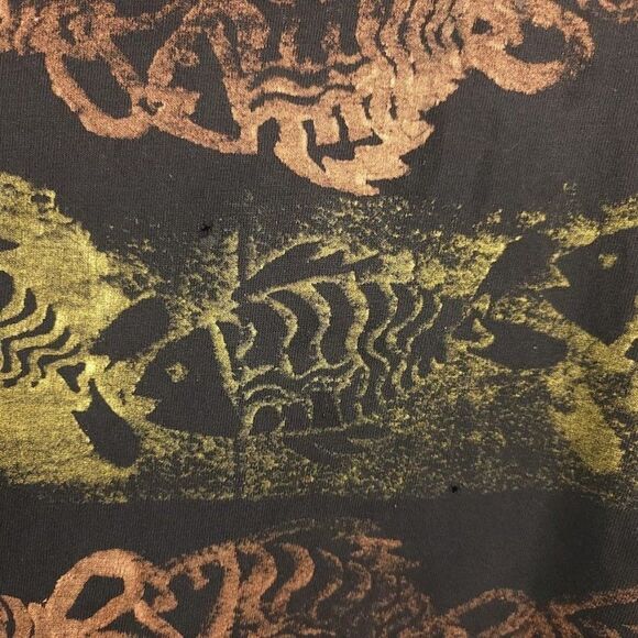 All Over Print Fish T Shirt Vintage 90s Tropical Travel Ocean Life Mens Size 3XL - Picture 2 of 6